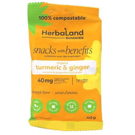 Front of Herbaland Turmeric Ginger Gummies
