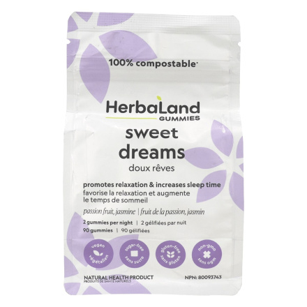 Front of Herbaland Sugar-Free Sweet Dreams for Adults, 90 gummies