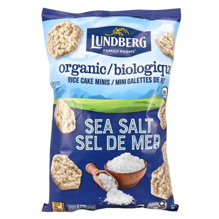 Front of Lundenberg Family Farms Organic Rice Cake Minis Sea Salt, 142g