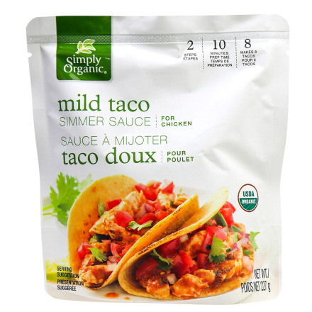 Simply Organic Mild Taco Simmer Sauce , 227g