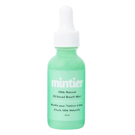 Front of Mintier Oil-Based Breath Mint Drops, 30ml