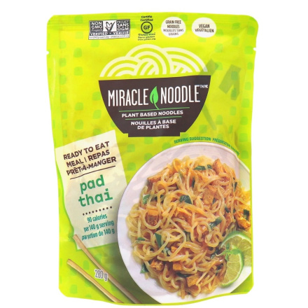 Front of Miracle Noodle Ready To Eay Vegan Pad Thai