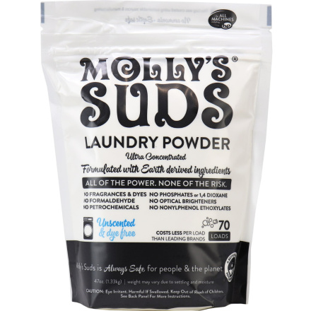 Molly's Suds Dye-Free Laundry Powder Unscented, 70 Loads