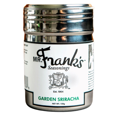 Front of Mr. Frank's Kitchen Seasoning Garden Sriracha