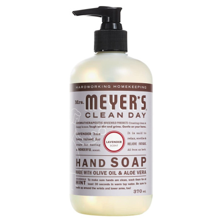 Front of Mrs. Meyer's Hand Soap Lavender, 370 mL