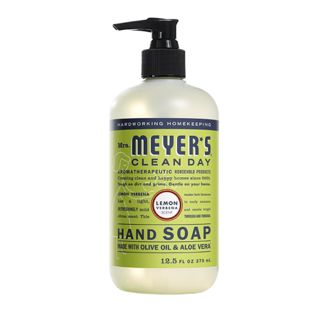 Front of Mrs. Meyer's Hand Soap Lemon Verbena, 370 mL