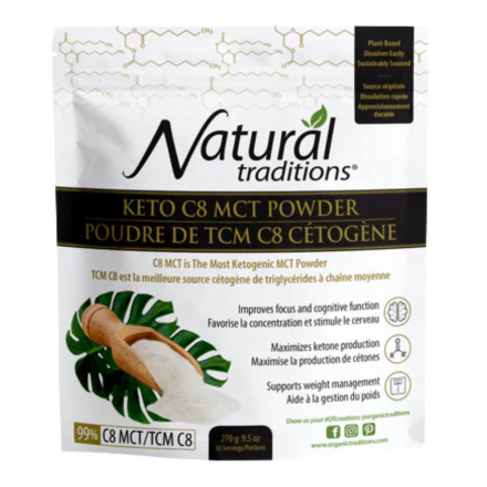 Front of Natural Traditions Keto C8 MCT Powder