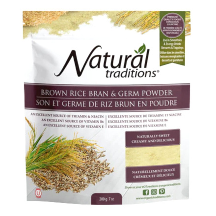 Front of Natural Traditions Brown Rice Bran & Germ Powder