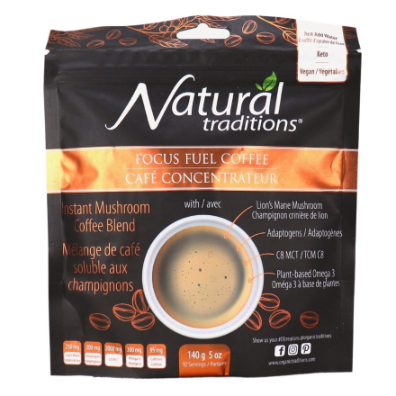 Front of Natural Traditions Focus Fuel Coffee