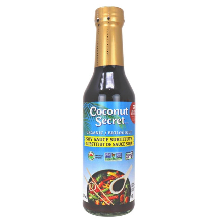 Front of Coconut Secret Organic Soy Sauce Subsitute