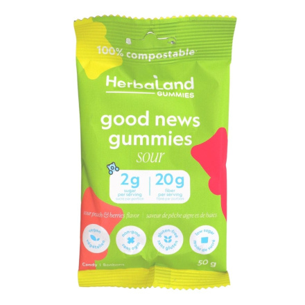Front of Herbaland Low Sugar Good News Gummies, 50g