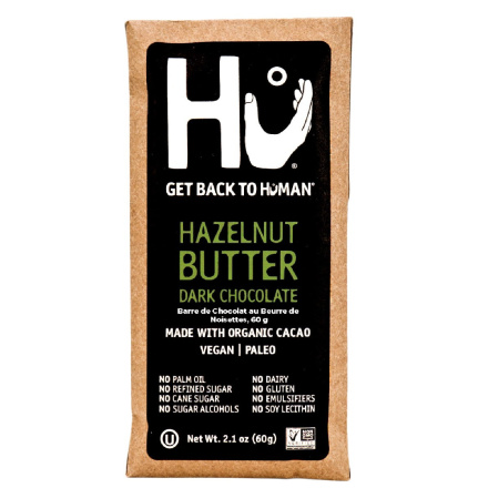 Front of Hu Hazelnut Butter Dark Chocolate Bar, 60g