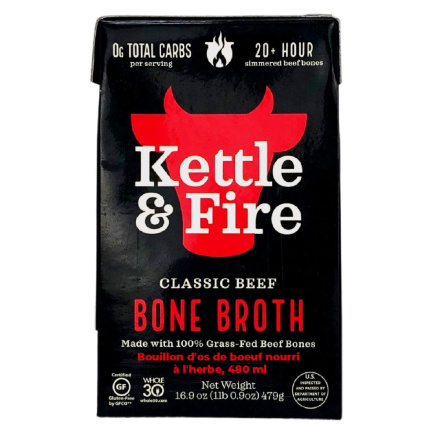 Front of Kettle & Fire Classic Beef Bone Broth