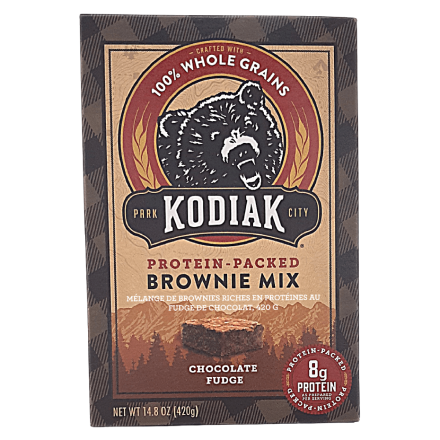 Front of Kodiak Cakes Protein-Packed Brownie Mix Chocolate Fudge, 420g