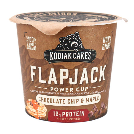 Front of Kodiak Cakes Chocolate Chip & Maple Pancake Cup, 65g