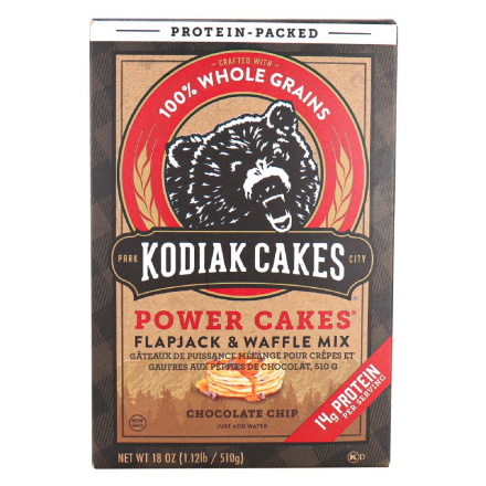 Front of Kodiak Cakes Power Cakes Flapjack & Waffle Mix Chocolate Chip, 510g