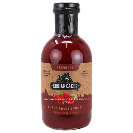 Front of Kodiak Cakes Raspberry Super Fruit  Syrup, 473ml