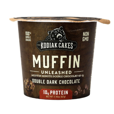Front of Kodiak Cakes Double Chocolate Minute Muffin Cup, 67g