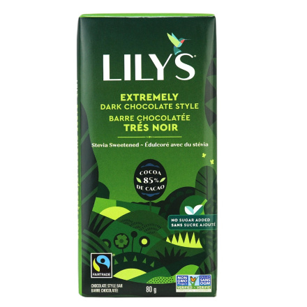 Front of Lily's Extremely Dark Chocolate Style, 80g