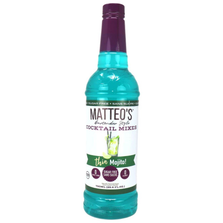 Front of Matteo's Cocktail Mixes Thin Mojito
