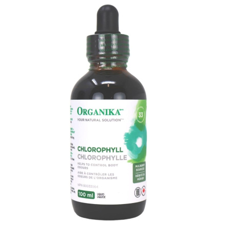 Front of Organika Detox Drops Chlorophyll, 100mL