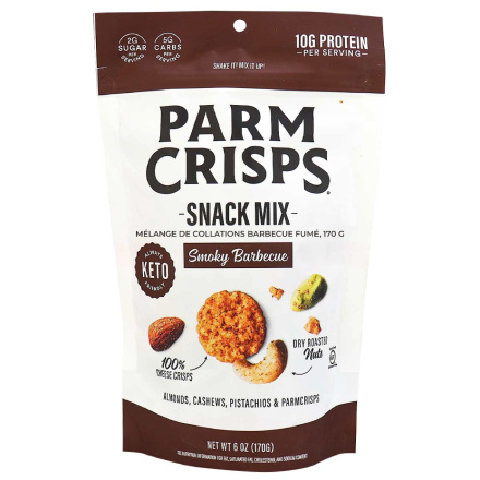 Front of ParmCrisps Snack Mix Barbecue, 170g