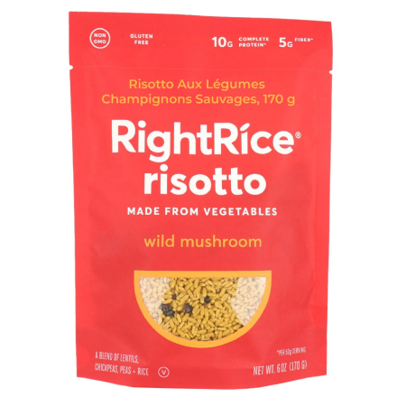Front of RightRice Risotto Made From Vegetables Wild Mushroom, 170g