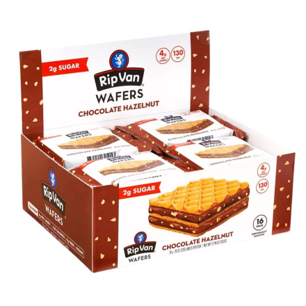 Front of Rip Van Wafers Chocolate Hazelnut