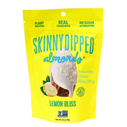 Front of Skinny Dipped Almonds Lemon Bliss