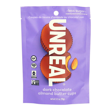 Front of Unreal Dark Chocolate Almond Cups