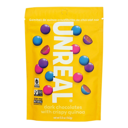 Front of Unreal Dark Chocolate Crispy Quinoa Gems