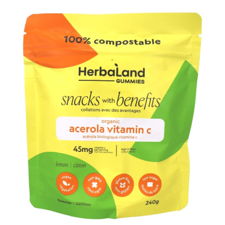 Front of Herbaland Low Sugar Vitamin C Gummies, 240g