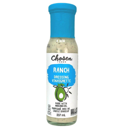 Front of Chosen Foods Avocado Oil Ranch Dressing & Marinade, 237ml