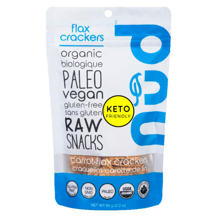 Nud Carrot Flax Crackers, 66g