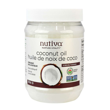 Front of Nutiva Organic Virgin Coconut Oil, 860ml