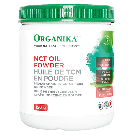 Front of Organika MCT Oil Powder, 150g