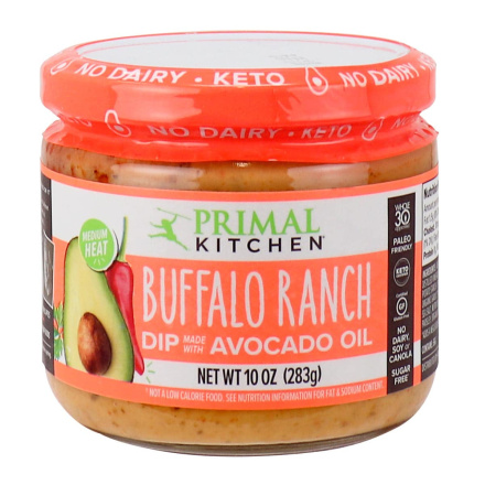 Front of Primal Kitchen Dairy-Free Buffalo Ranch Dip Made With Avocado Oil, 283g