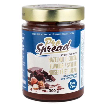 Front of ProSpread Keto Hazelnut & Cocoa Flavour Spread, 300g