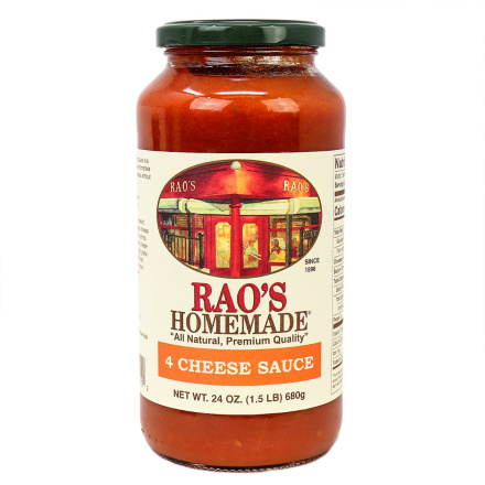 Front of Rao's Four Cheese Sauce, 680g