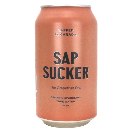 Front of Sapsucker Organic Sparkling Tree Water The Grapefruit One