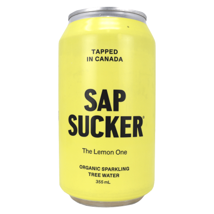 Front of Sapsucker Sparkling Tree Water The Lemon One 