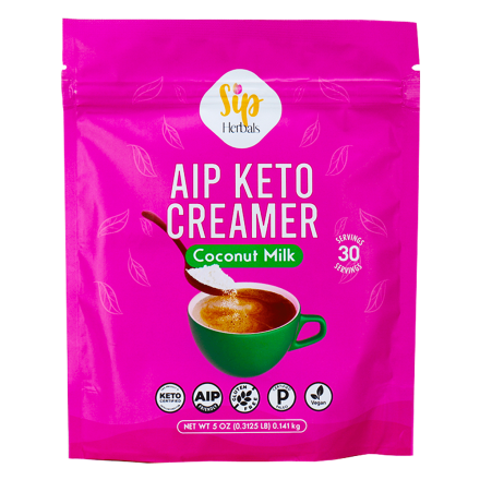 Front of Sip Herbal AIP Keto Creamer Coconut Milk