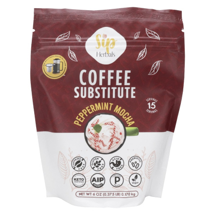 Front of Sip Herbals Coffee Substitute Peppermint Mocha