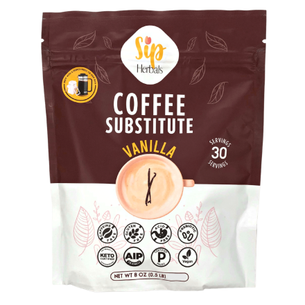 Front of Sip Herbals Coffee Substitute Vanilla