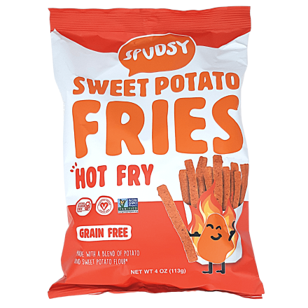 Front of Spudsy Grain-Free Sweet Potato Fries Hot Fry, 113g