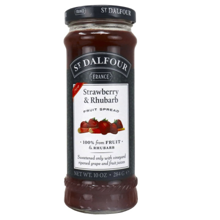 Front of St. Dalfour Fruit Spread Strawberry & Rhubarb