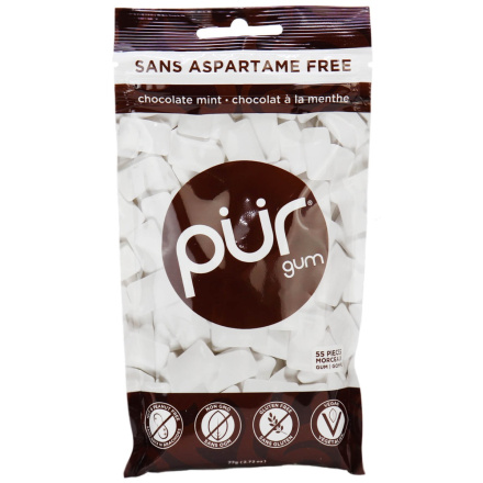 Pur Sugar-Free Gum Chocolate Mint, 77g