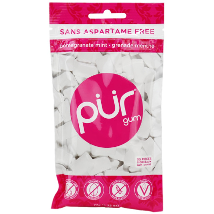 Pur Sugar-Free Gum Pomegranate Mint, 77g