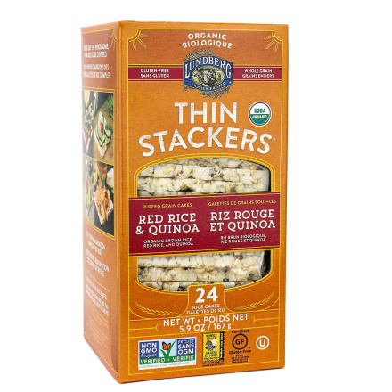 Lundberg Family Farms Thin Stackers Red Rice & Quinoa, 167g