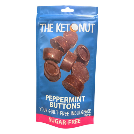 Front of The Ketonut Sugar-Free Peppermint Buttons, 200g